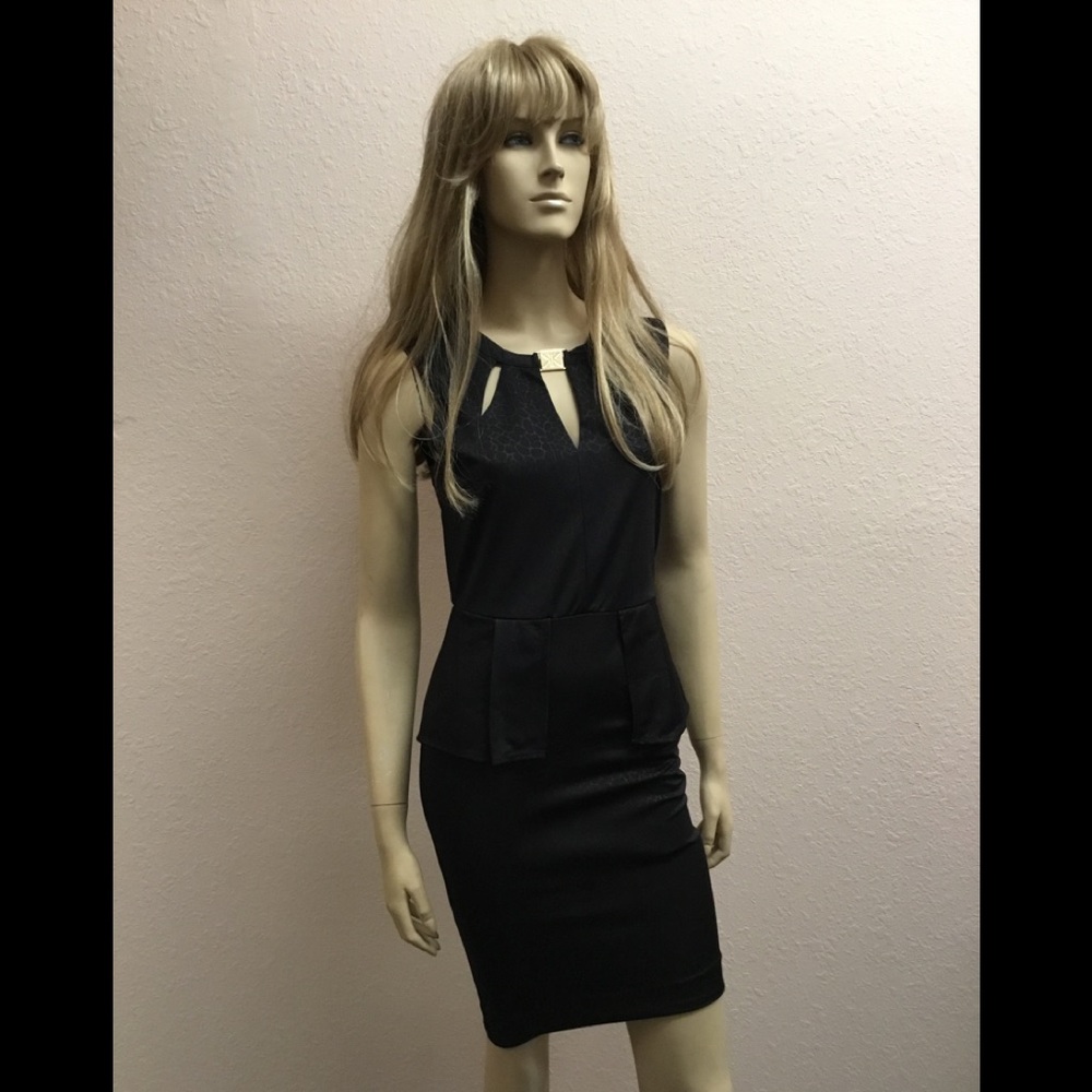 Kardashian black peplum dress